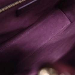 Pre Owned Dior Lady Dior Bordeaux Lambskin Leather Top Handle Bag