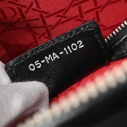 مملوكة مسبقًا حقيبة ديور ليدي ديور كاناج سوداء من جلد لامبسكين 2-واي