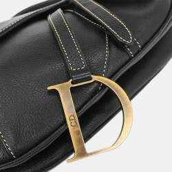 Pre Owned حقيبة كريستيان ديور سدل جلد أسود