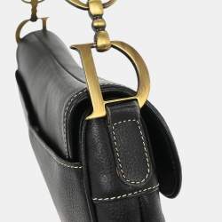 Pre Owned حقيبة كريستيان ديور سدل جلد أسود
