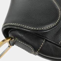 Pre Owned حقيبة كريستيان ديور سدل جلد أسود