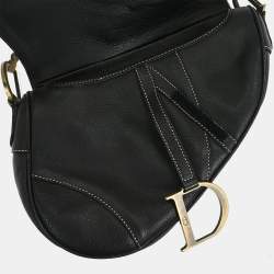 Pre Owned حقيبة كريستيان ديور سدل جلد أسود