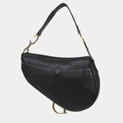 Pre Owned حقيبة كريستيان ديور سدل جلد أسود