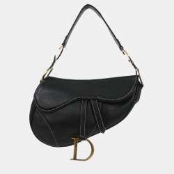 Pre Owned حقيبة كريستيان ديور سدل جلد أسود