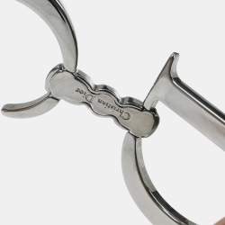 Pre Owned Christian Dior Gray Pink Denim Saddle Handbag