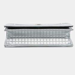 مملوكة مسب قًا Dior Silver Mini Metallic Patent Microcannage Diorama Flap