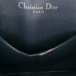 مملوكة مسبقًا Dior Silver Mini Metallic Patent Microcannage Diorama Flap
