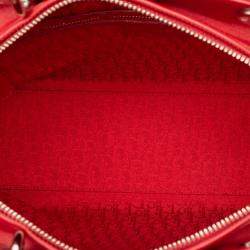 مملوكة مسبقًا Dior Red Large Lambskin Cannage Lady Dior