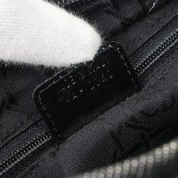 Pre Owned Christian Dior Black Denim Lady Dior Cannage Handbag