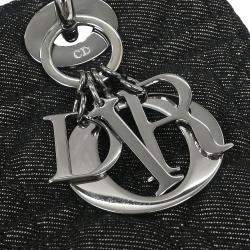 Pre Owned Christian Dior Black Denim Lady Dior Cannage Handbag