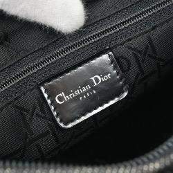 Pre Owned Christian Dior Black Denim Lady Dior Cannage Handbag