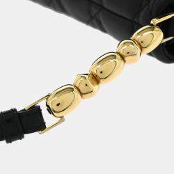 Pre Owned حقيبة ديور ماليش كاناج جلد خروف أسود