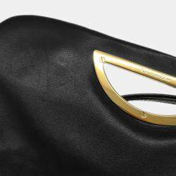 Pre Owned حقيبة ديور ماليش كاناج جلد خروف أسود