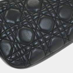 Pre Owned حقيبة ديور ماليش كاناج جلد خروف أسود