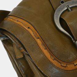 مملوكة مسبقًا Christian Dior Brown Gaucho Shoulder Bag