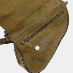 مملوكة مسبقًا Christian Dior Brown Gaucho Shoulder Bag