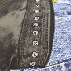 مملوكة مسبقًا Christian Dior Blue Canvas Denim Print Shoulder Bag