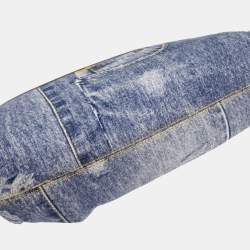 مملوكة مسبقًا Christian Dior Blue Canvas Denim Print Shoulder Bag