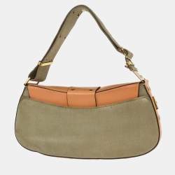 مملوكة مسبقًا Christian Dior Green Beige Street Chic Columbus Shoulder Bag