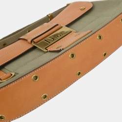 مملوكة مسبقًا Christian Dior Green Beige Street Chic Columbus Shoulder Bag