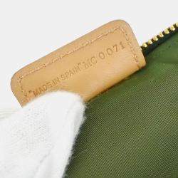 Pre Owned Christian Dior Green Trotter Saddle Handbag