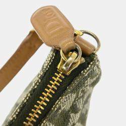 Pre Owned Christian Dior Green Trotter Saddle Handbag