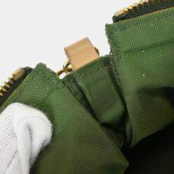 Pre Owned Christian Dior Green Trotter Saddle Handbag