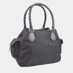 Pre Owned Dior Lovely Trotter Black Canvas Tote Bag