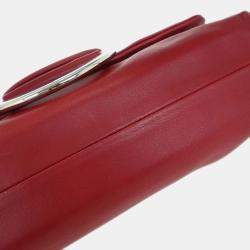 Pre Owned Christian Dior Red Demi Lune Handbag