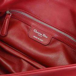 Pre Owned Christian Dior Red Demi Lune Handbag