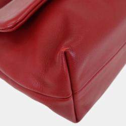 Pre Owned Christian Dior Red Demi Lune Handbag