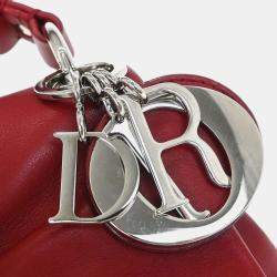Pre Owned Christian Dior Red Demi Lune Handbag