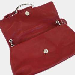 Pre Owned Christian Dior Red Demi Lune Handbag