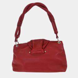Pre Owned Christian Dior Red Demi Lune Handbag