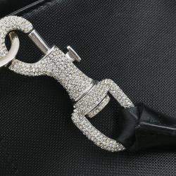 Pre Owned Christian Dior Black Lambskin Leather Shoulder Bag