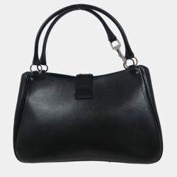 Pre Owned Christian Dior Black Lambskin Leather Shoulder Bag