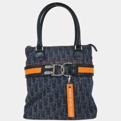 مملوكة مسبقًا Christian Dior Navy Flight Tote Handbag