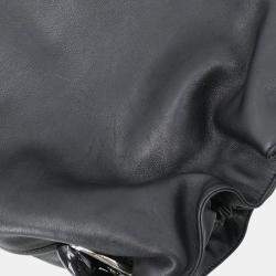 Pre Owned حقيبة يد كريستيان ديور ماليز 2 مسارين جلد سوداء