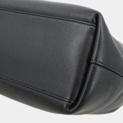 Pre Owned حقيبة يد كريستيان ديور ماليز 2 مسارين جلد سوداء