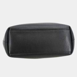 Pre Owned حقيبة يد كريستيان ديور ماليز 2 مسارين جلد سوداء