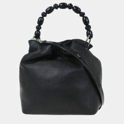 Pre Owned حقيبة يد كريستيان ديور ماليز 2 مسارين جلد سوداء