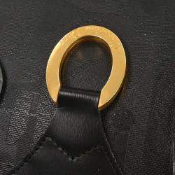 Pre Owned Christian Dior Black Pvc Trotter Duffle Handbag