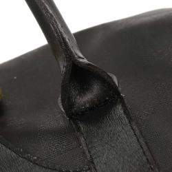 Pre Owned Christian Dior Black Pvc Trotter Duffle Handbag