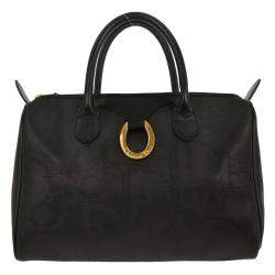 Pre Owned Christian Dior Black Pvc Trotter Duffle Handbag