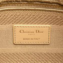 Pre Owned حقيبة كريستيان ديور ليدي دي-لايت/ كتف 2-طريقة قماش بيج