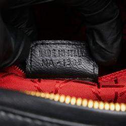 Pre Owned حقيبة يد/كتف ديور كاناج ليدي كبيرة جلد حمل أسود