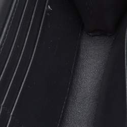 Pre Owned Dior Lady Dior Croisiere Gold Microcannage Patent Leather Wallet On Chain