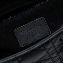 مملوكة مسبقًا حقيبة ديور ليدي ديور ماي ABC كاناج كالفسكين سوداء صغيرة فائقة غير لامعة