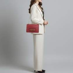 Pre Owned حقيبة كتف ديور "جاديو" جلد رمادي متوسطة الحجم