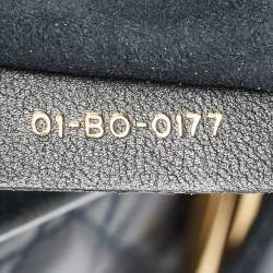 مملوكة مسبقًا حقيبة يد توتس ديور ليدي ديور مرنة جلد كاناج أزرق داكن متوسطة